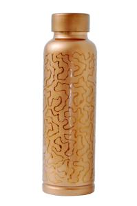 Pure Copper Water Bottle Handcrafted Embossed Meenakari Design