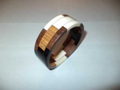 Resin and Wood Joined Bangle