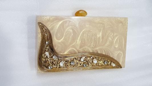 Resin Brass Work and Studded Clutch