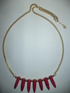 Resin with Golden Chain Necklace