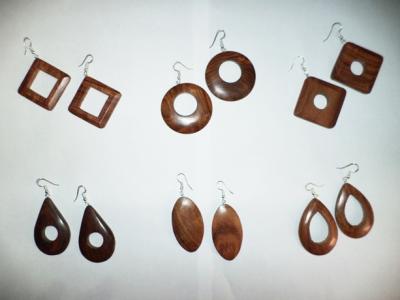Wooden Multi Design Set Of 6 Earring Pairs