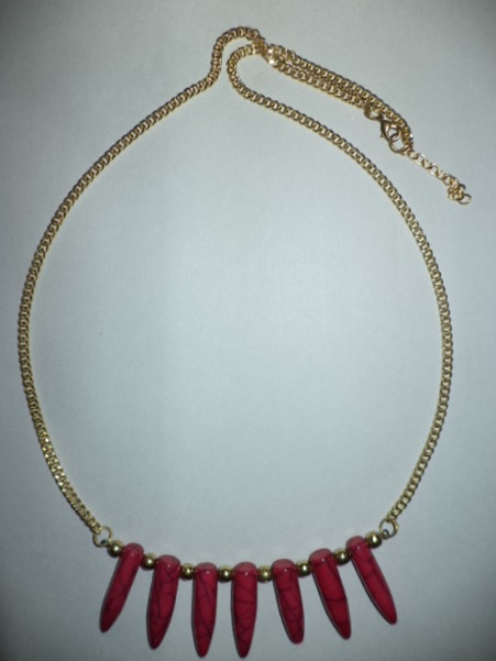 Resin with Golden Chain Necklace